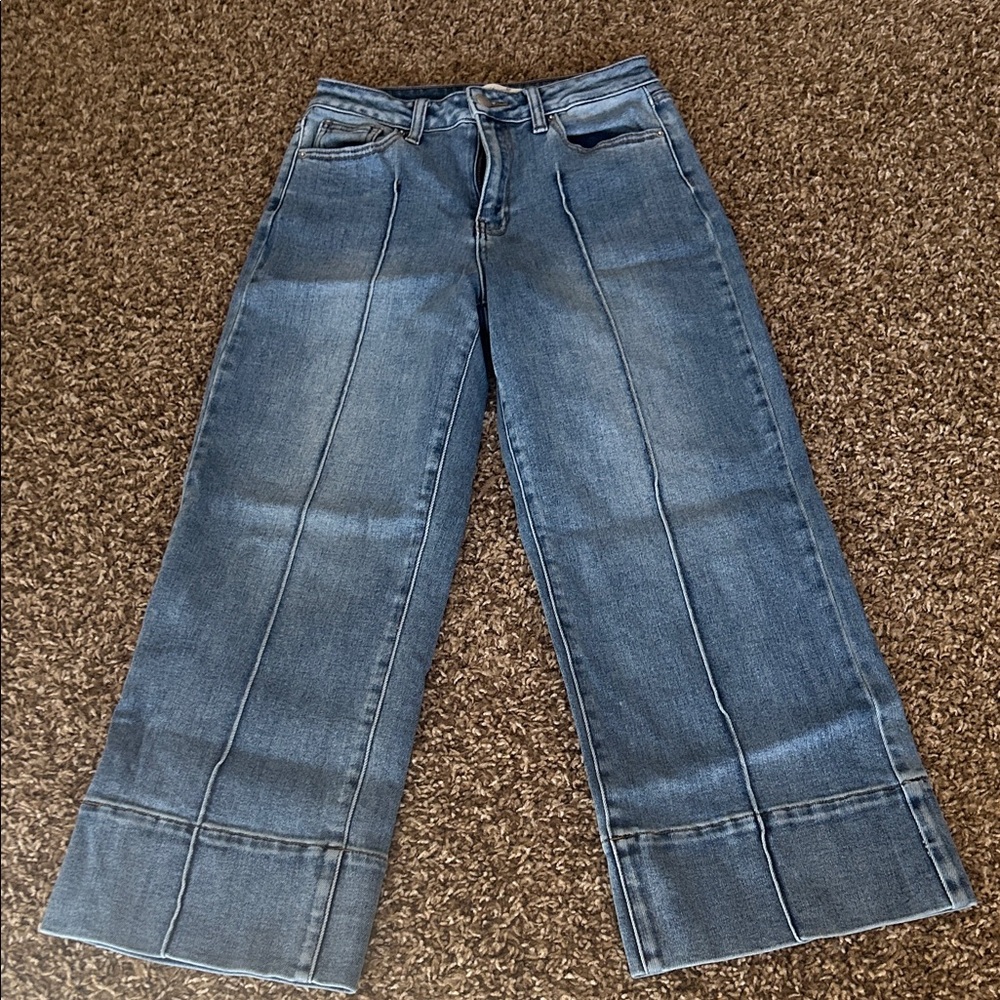 Altar’d State wide leg cropped jeans